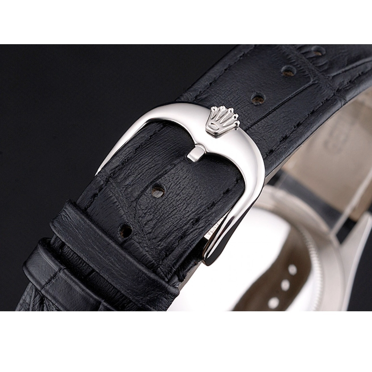 Aaa replica watch Stainless Swiss And Bracelet Rolex Black Datejust Steel Case Dial 0706